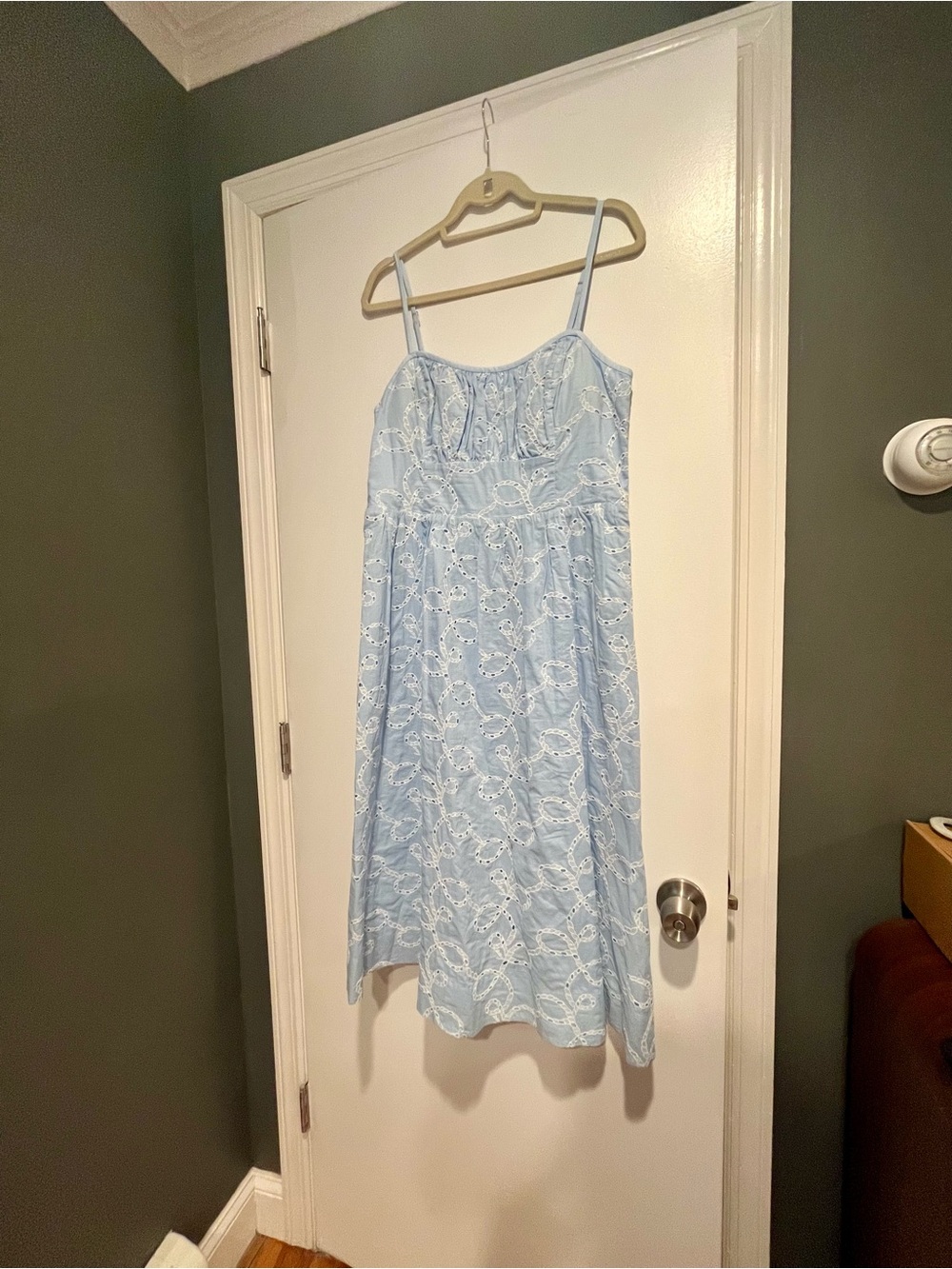 Lilly Pulitzer Light Blue Eyelet/Rope Print Sundress